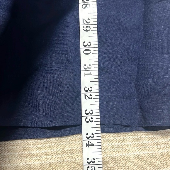 VINEYARD VINES, Navy SEQUIN EMBELLISHED Linen Blend SHIFT Dress, EUC, Size 4 - Picture 12 of 12